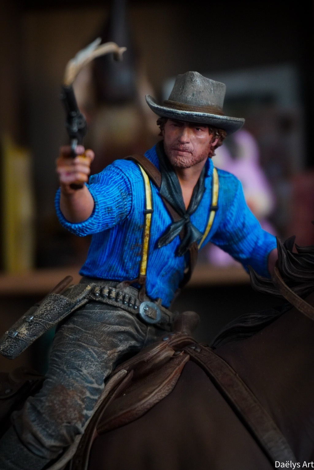 figurine Arthur Morgan, figurine red dead redemption 2, figurine a peindre, figurine de collection