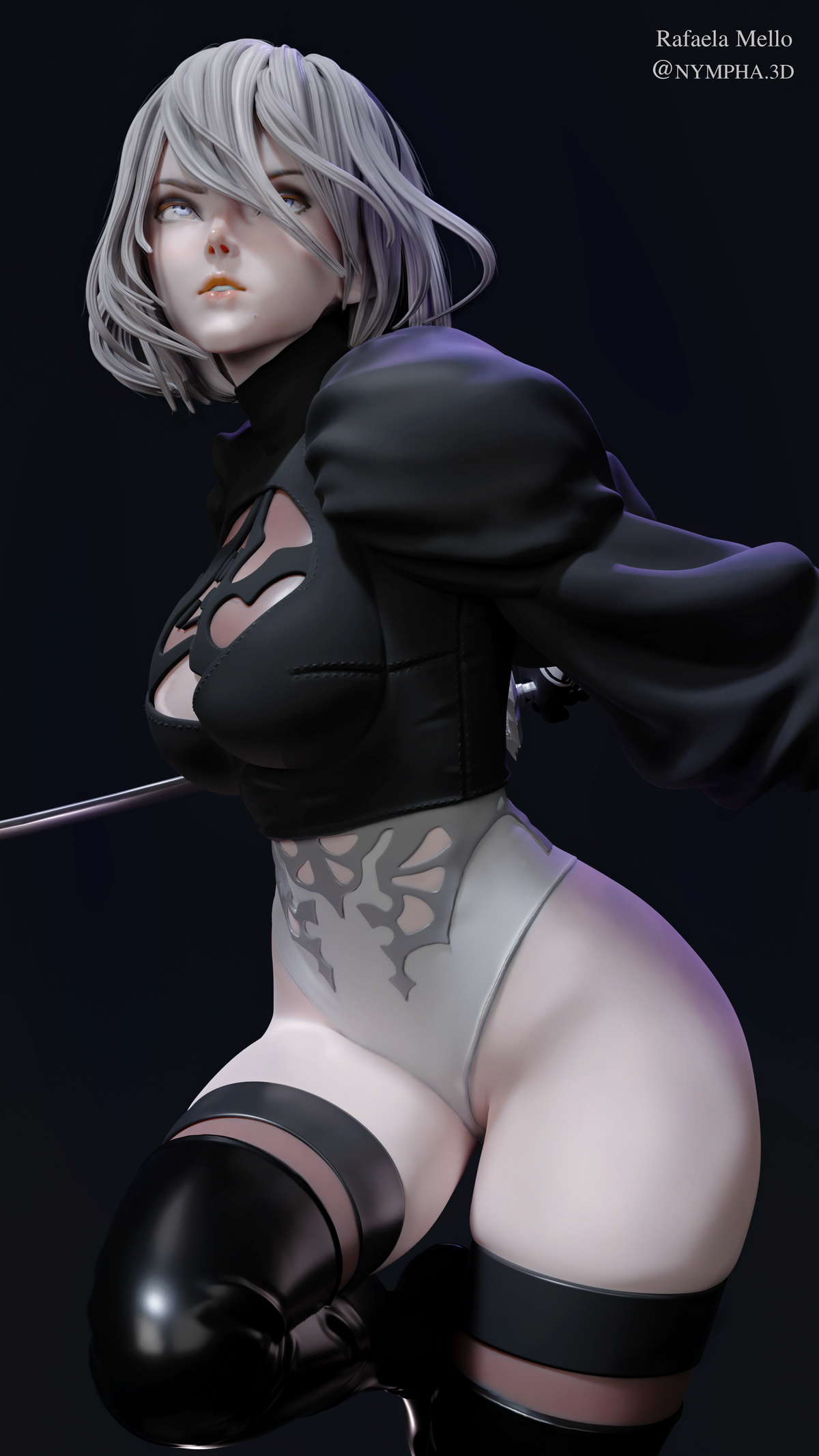 figurine 2b, figurine a peindre, figurine nier, nier automata