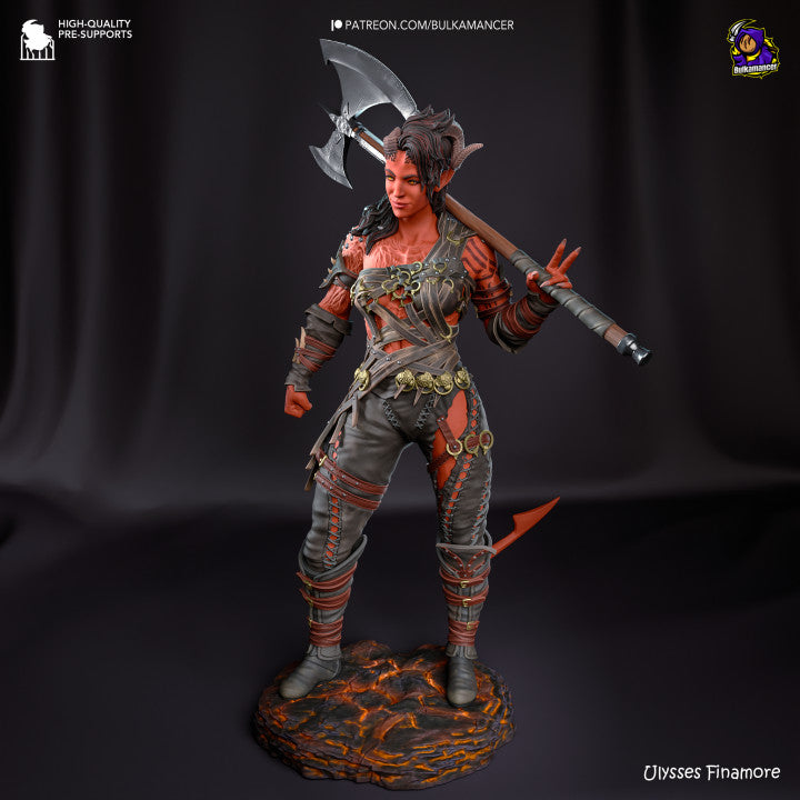 Unpainted figurine - Karlach - Baldur's Gate 3