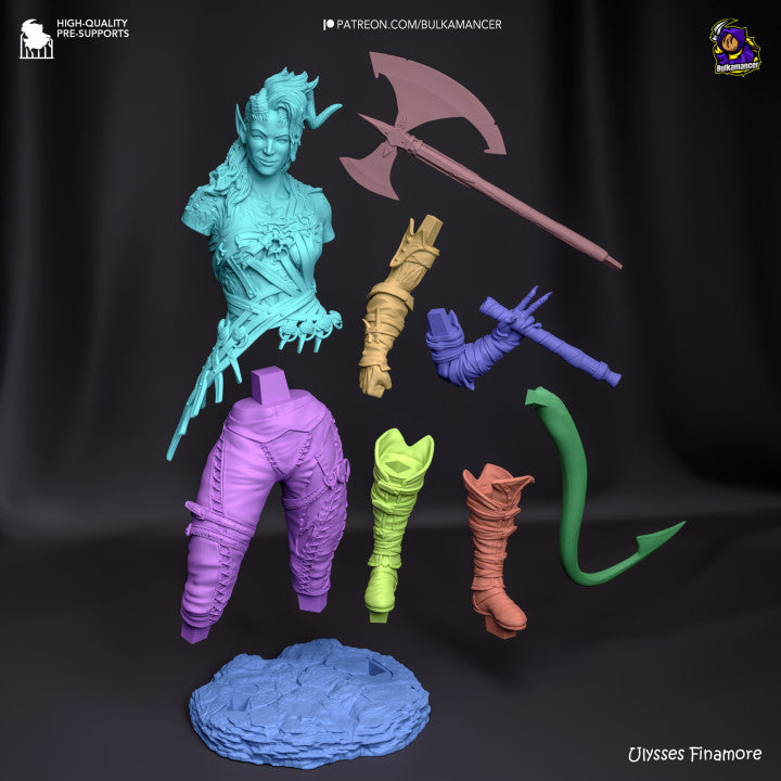 Unpainted figurine - Karlach - Baldur's Gate 3