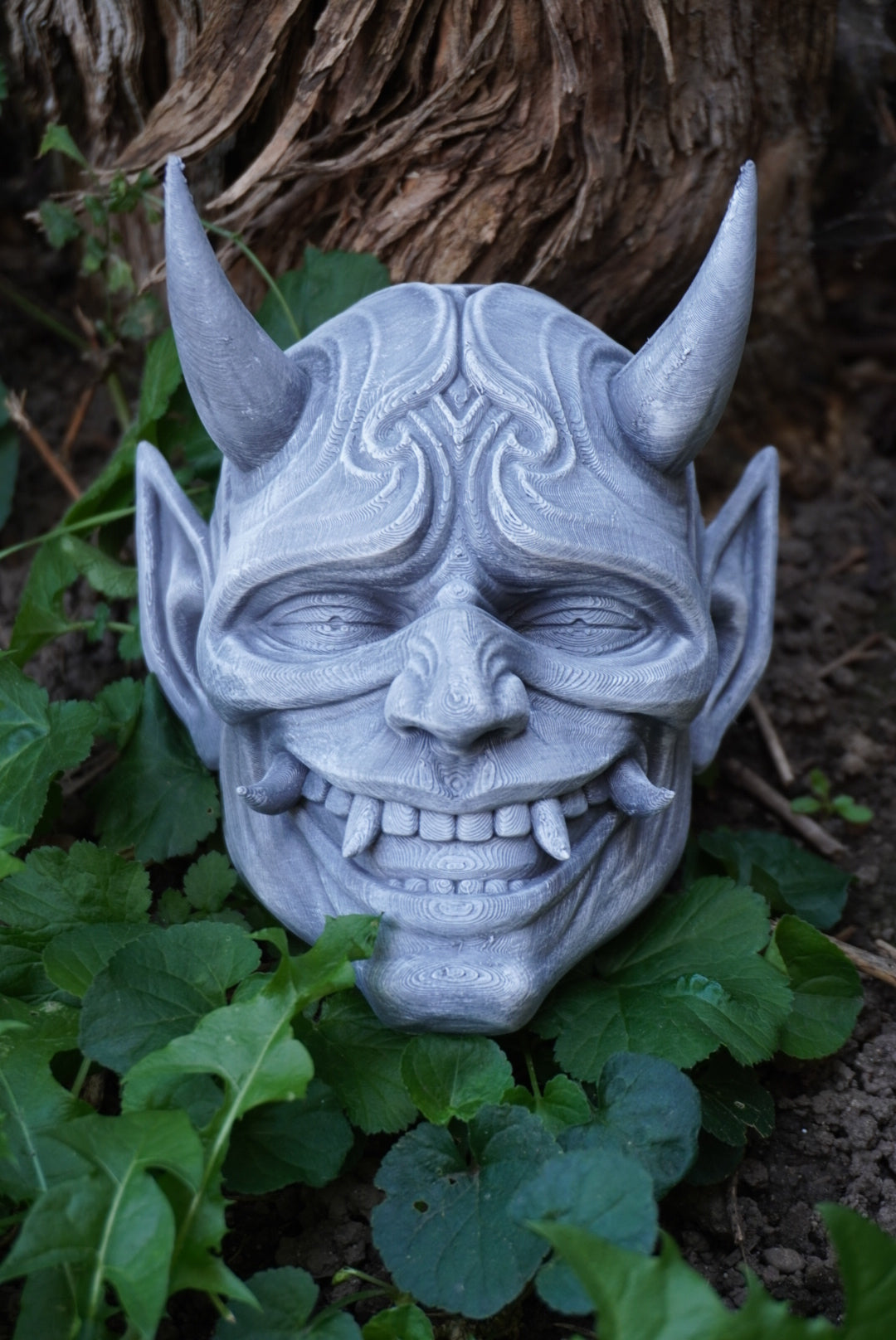 Masque oni, masque démon japonais, décoration japonaise, folklore japonais, japon traditionnel, Yokaï, Hannya, Daëlys Art