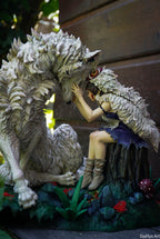 figurine Ghibli, figurine Princesse Mononoké, figurine San et Moro, figurine a peindre