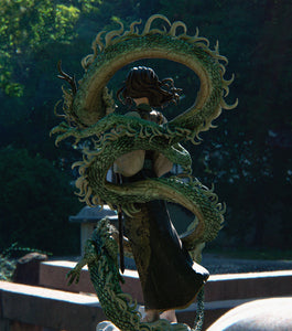 figurine mulan, figurine a peindre, dragon