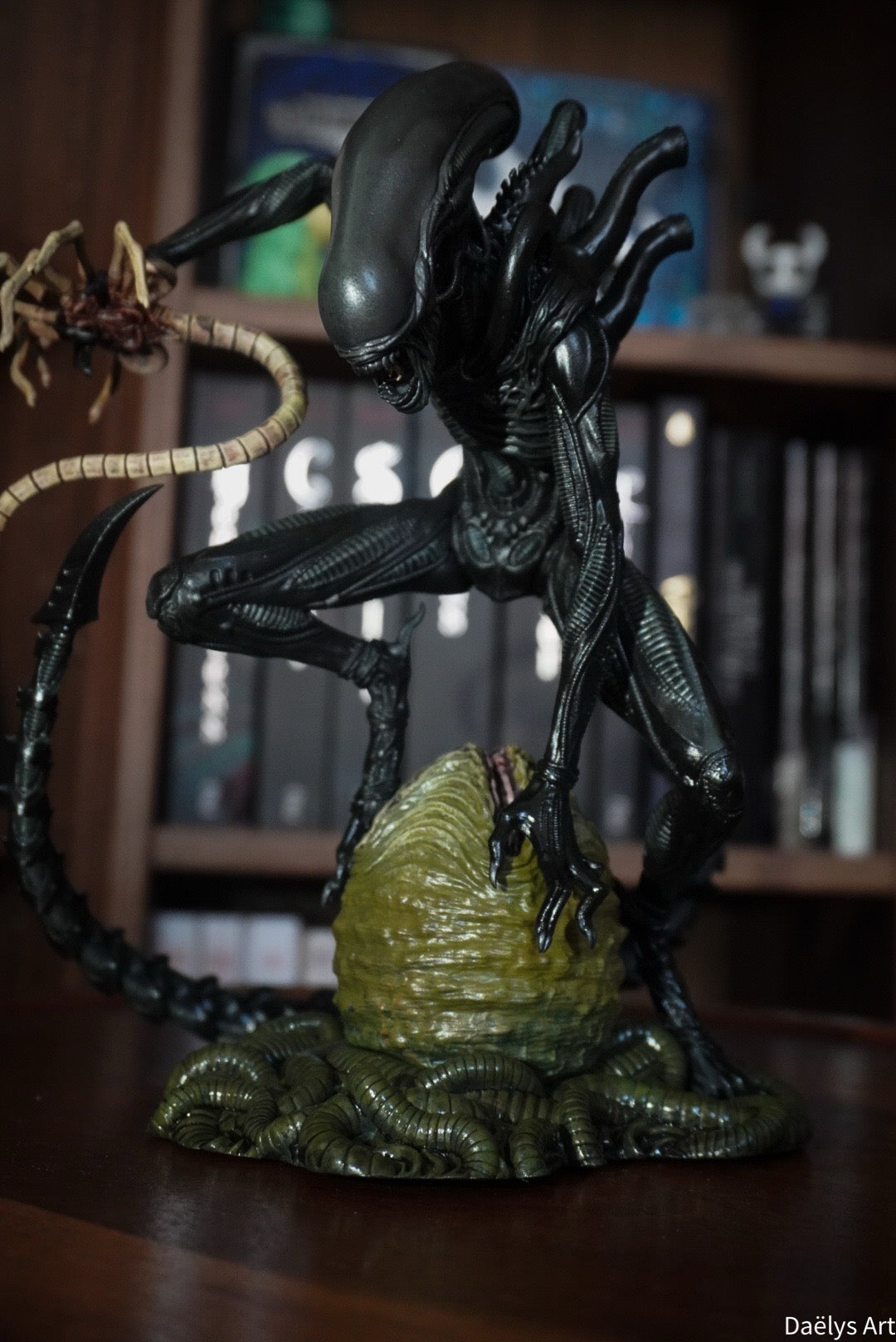 Figurine xenomorph, figurine Alien, figurine de collection, film d’horreur, facehugger