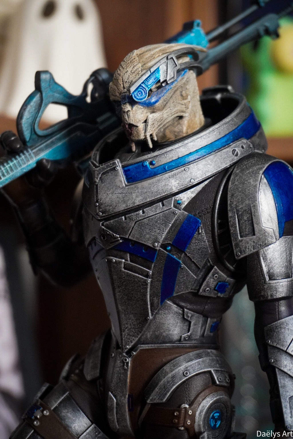 Figurine Garrus, figurine Mass Effect, figurine a peindre, figurine de collection, John Sheppard