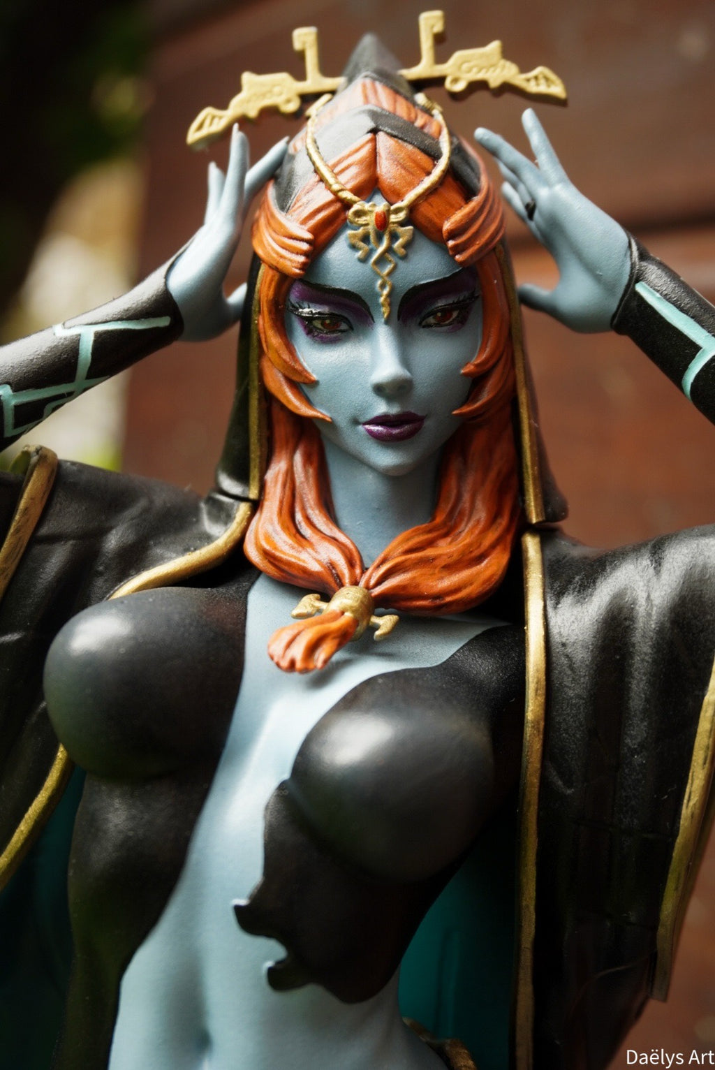 figurine midona, figurine zelda, link, twilight princess, figurine a peindre