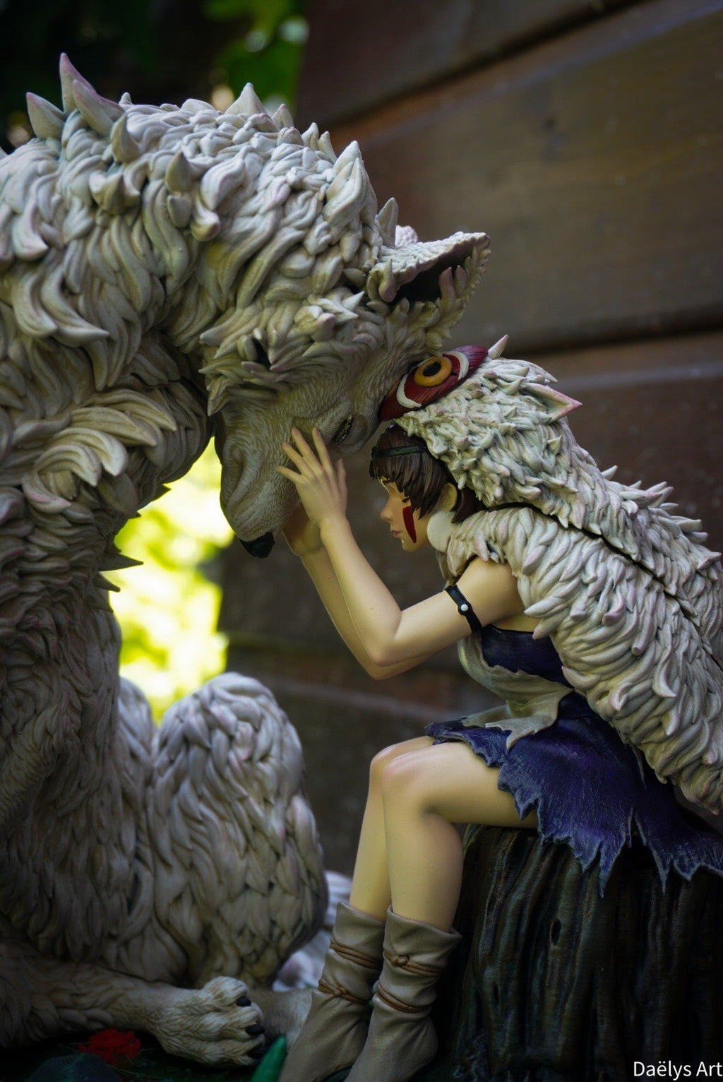 figurine Ghibli, figurine Princesse Mononoké, figurine San et Moro, figurine a peindre