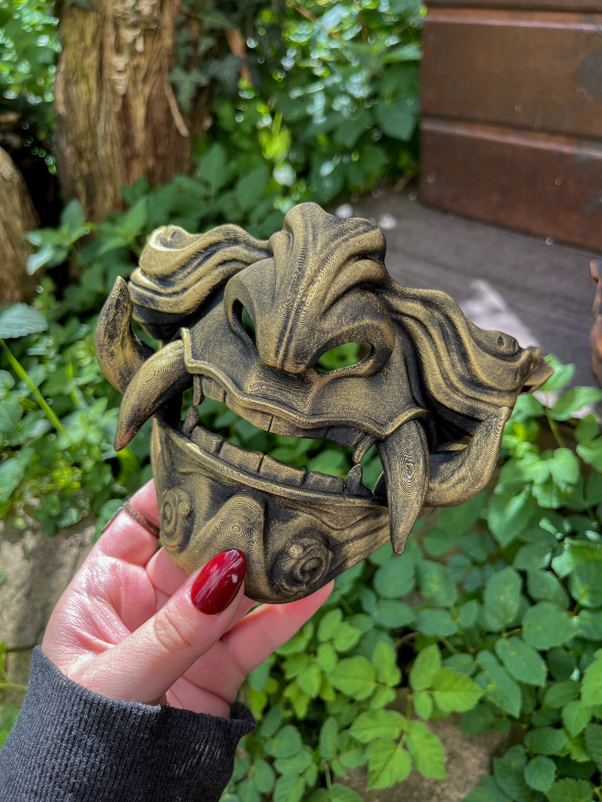    Masque mempo, masque Oni, masque mempo oni, masque samouraï, cosplay samouraï, cosplay Oni, masque démon japonais 