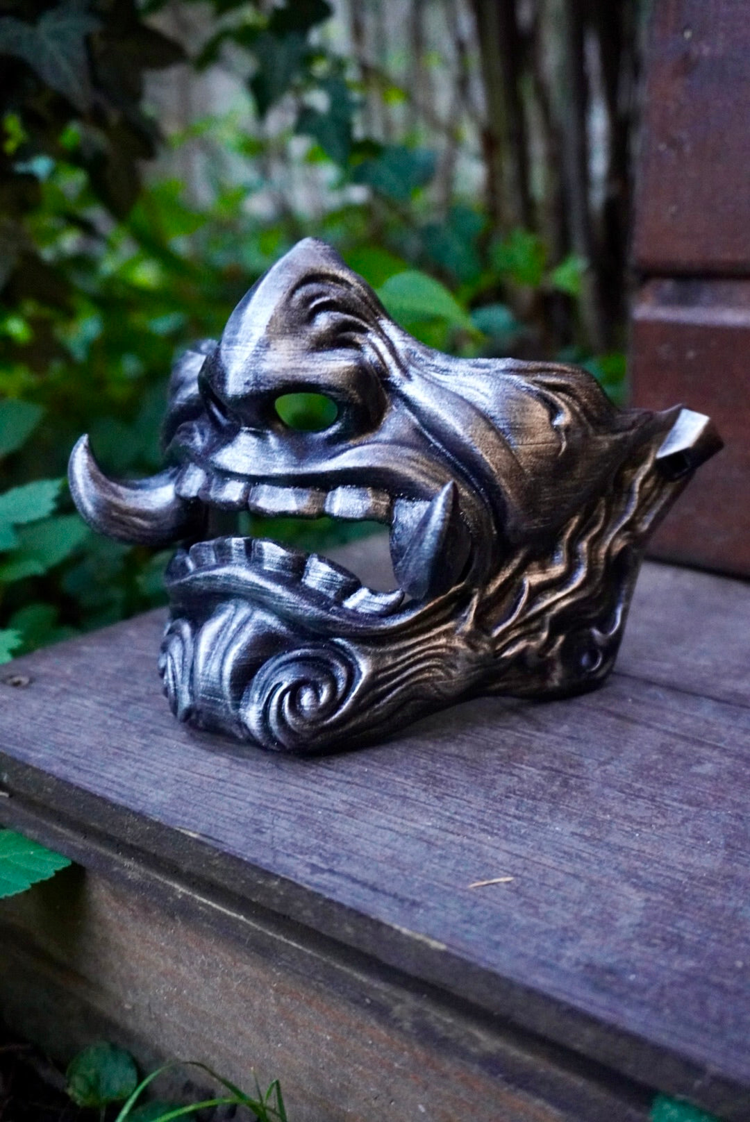 masque japonais, masque samouraï, oni, kitsune, masque hannya, samurai mask, japanese mask, japon, japan, manga, anime, demon slayer, naruto, cosplay, Daëlys Art
