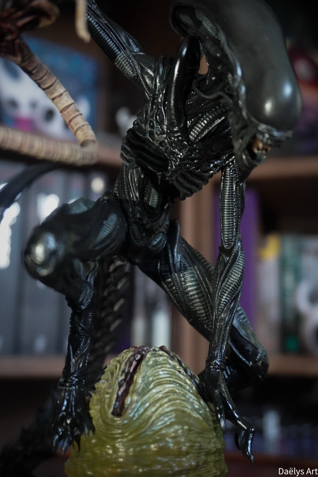 Figurine xenomorph, figurine Alien, figurine de collection, film d’horreur, facehugger