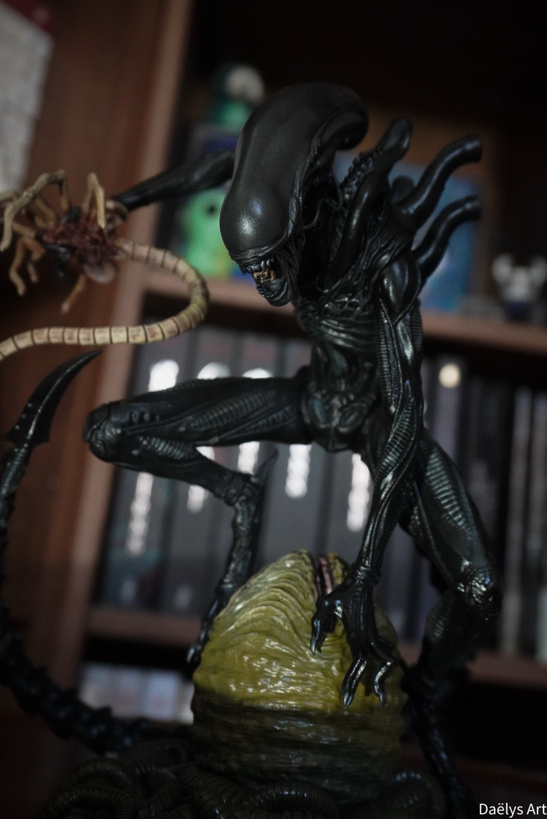 Figurine xenomorph, figurine Alien, figurine de collection, film d’horreur, facehugger