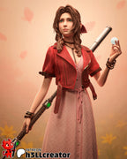 figurine aerith, aerith final fantasy, figurine final fantasy 7, figurine a peindre, tifa
