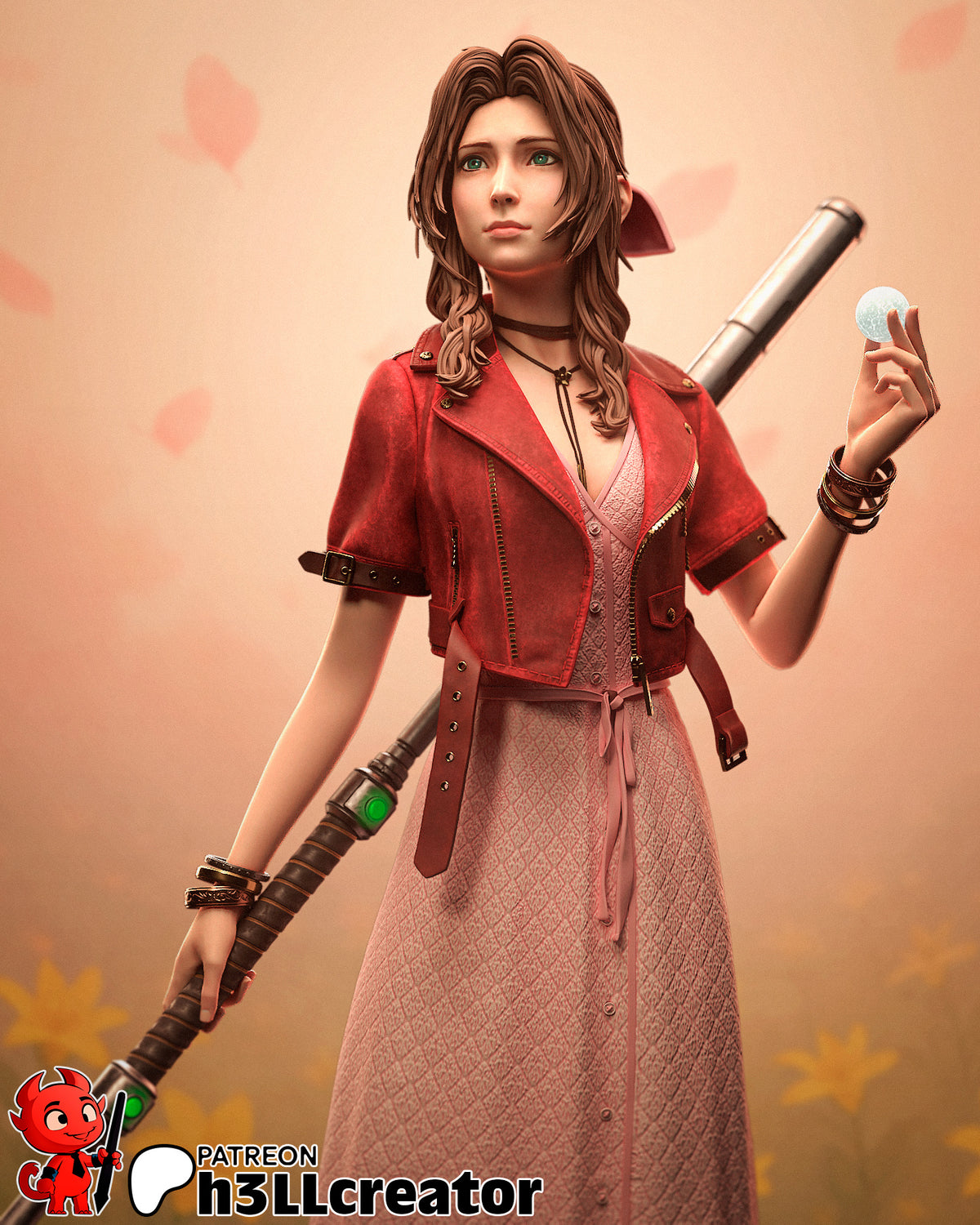 figurine aerith, aerith final fantasy, figurine final fantasy 7, figurine a peindre, tifa