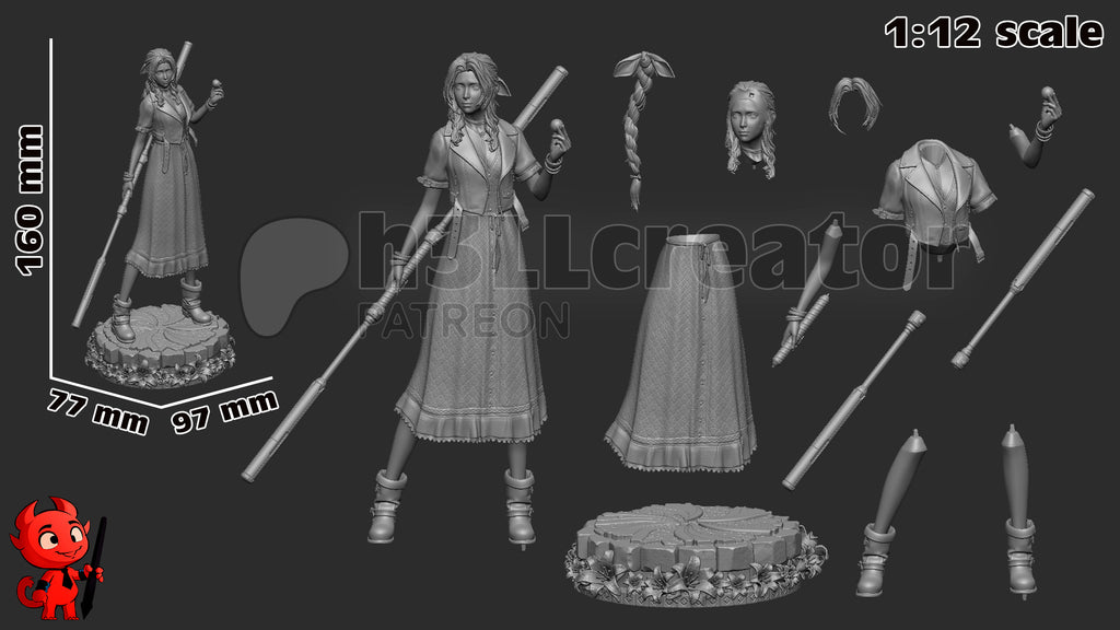 Figurine à peindre - Aerith