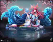 Load image into Gallery viewer, figurine ahri league of legends, figurine LOL, figurine a peindre, kitsune, figurine de collection
