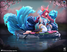 Load image into Gallery viewer, figurine ahri league of legends, figurine LOL, figurine a peindre, kitsune, figurine de collection
