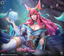 Load image into Gallery viewer, figurine ahri league of legends, figurine LOL, figurine a peindre, kitsune, figurine de collection
