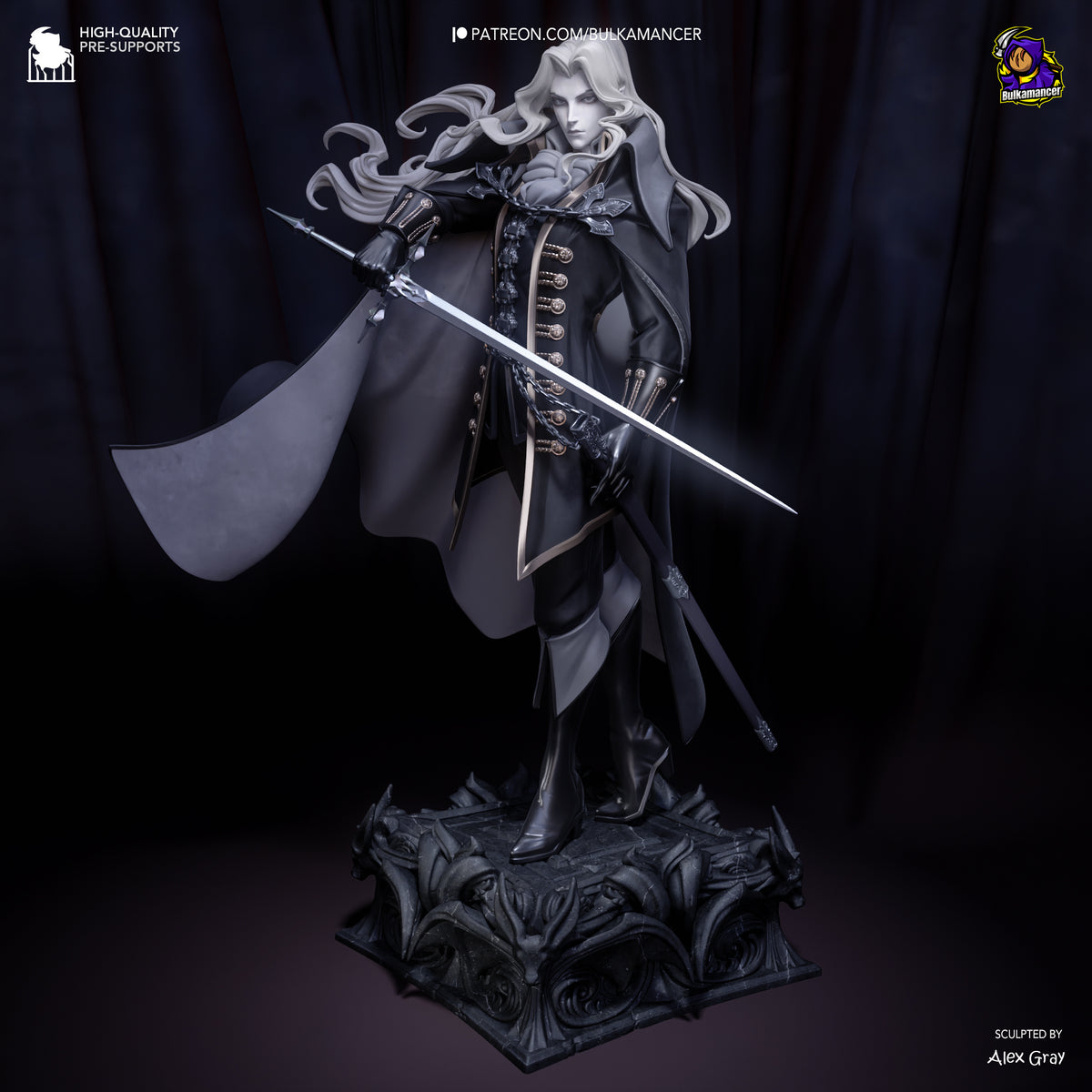 figurine castlevania, figurine alucard, dracula, castlevania, figurine a peindre, vampire
