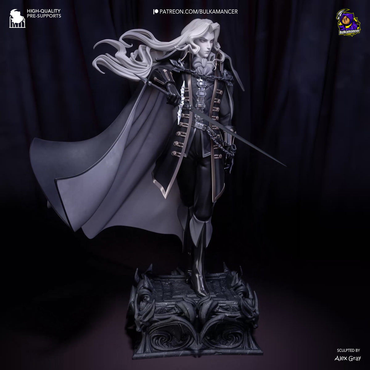 figurine castlevania, figurine alucard, dracula, castlevania, figurine a peindre, vampire