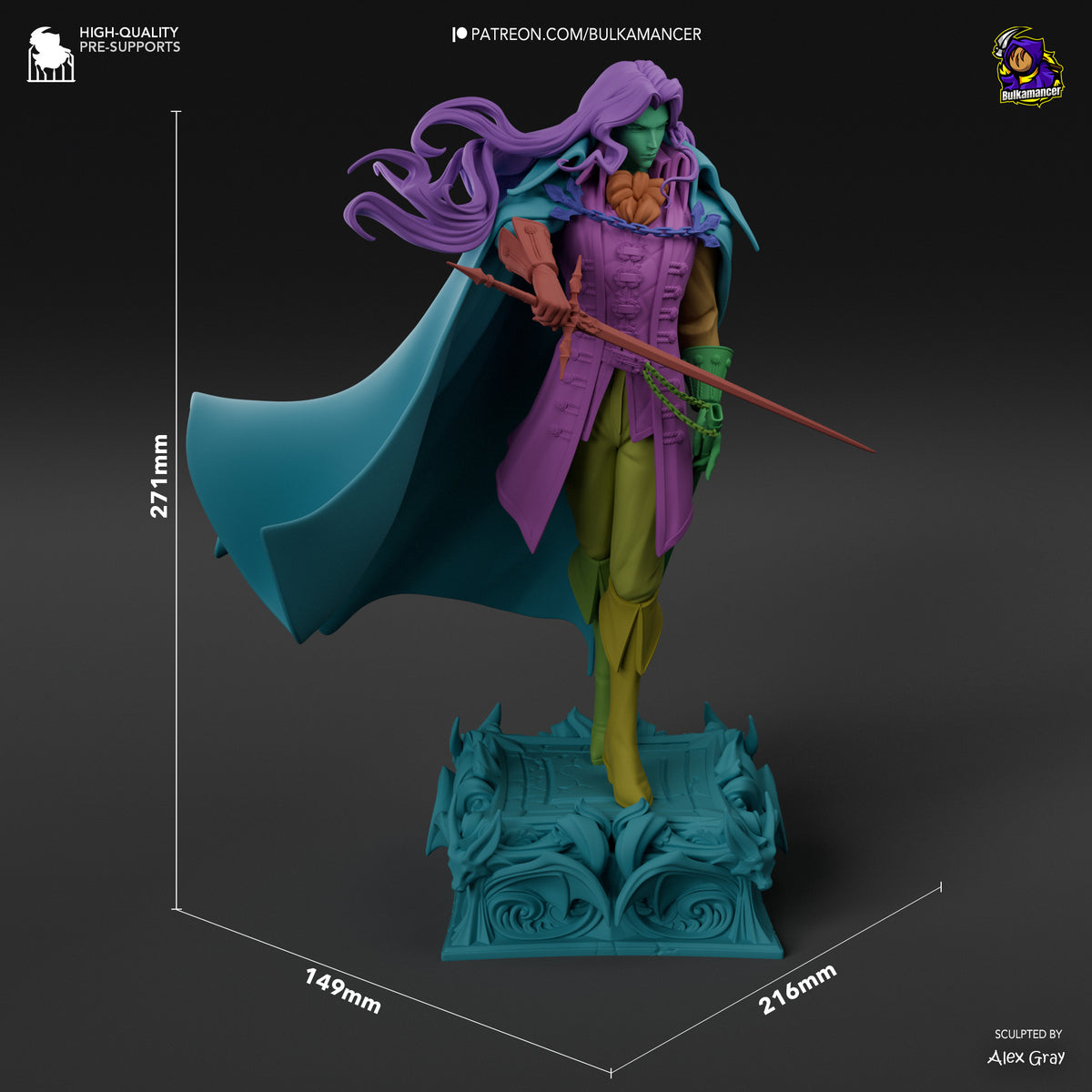 figurine castlevania, figurine alucard, dracula, castlevania, figurine a peindre, vampire