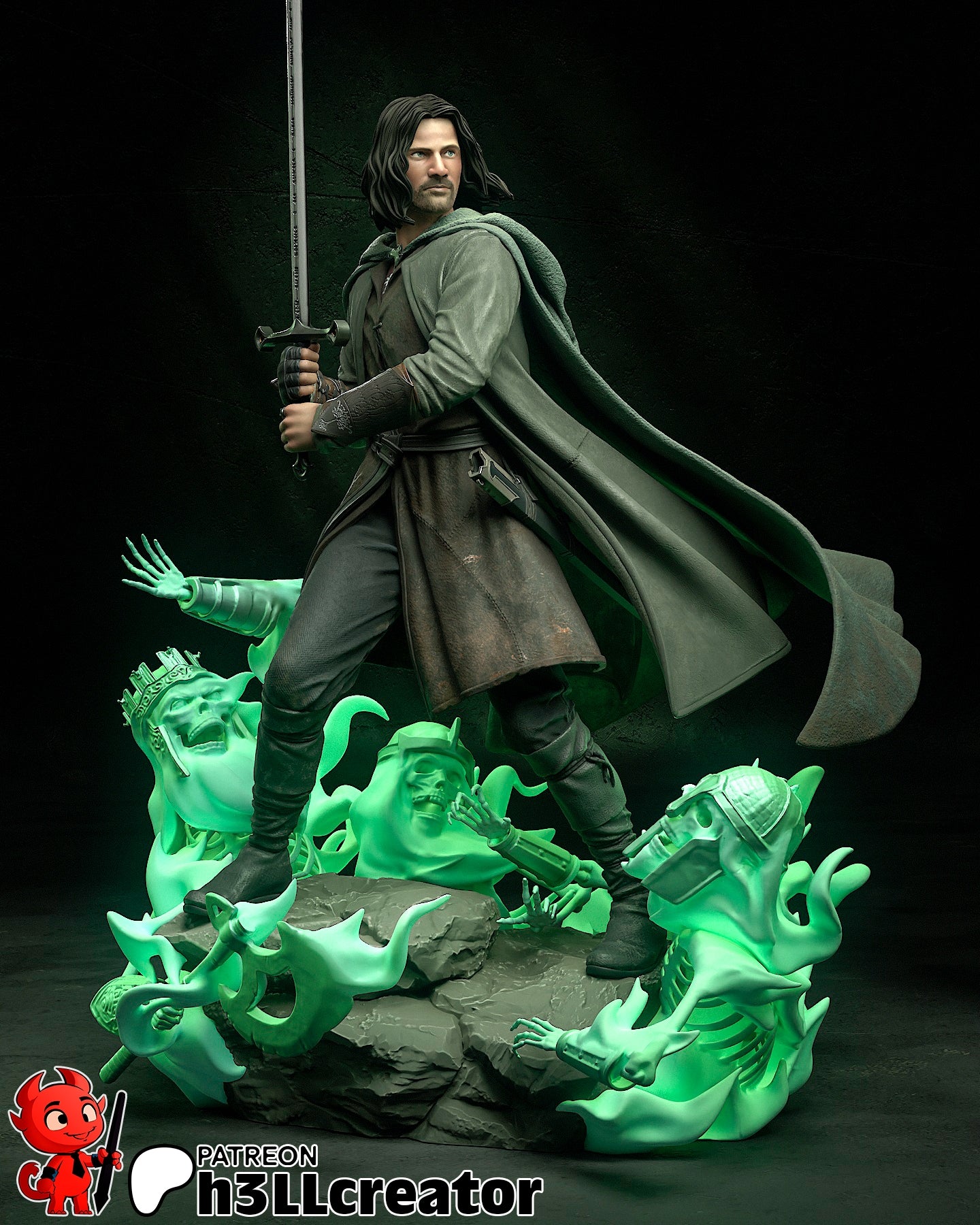Aragorn, figurine Aragorn, figurine à peindre
