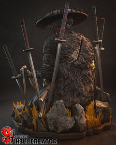 figurine Atsu ghost of Yotei, figurine Ghost of Yotei, Samourai, figurine a peindre