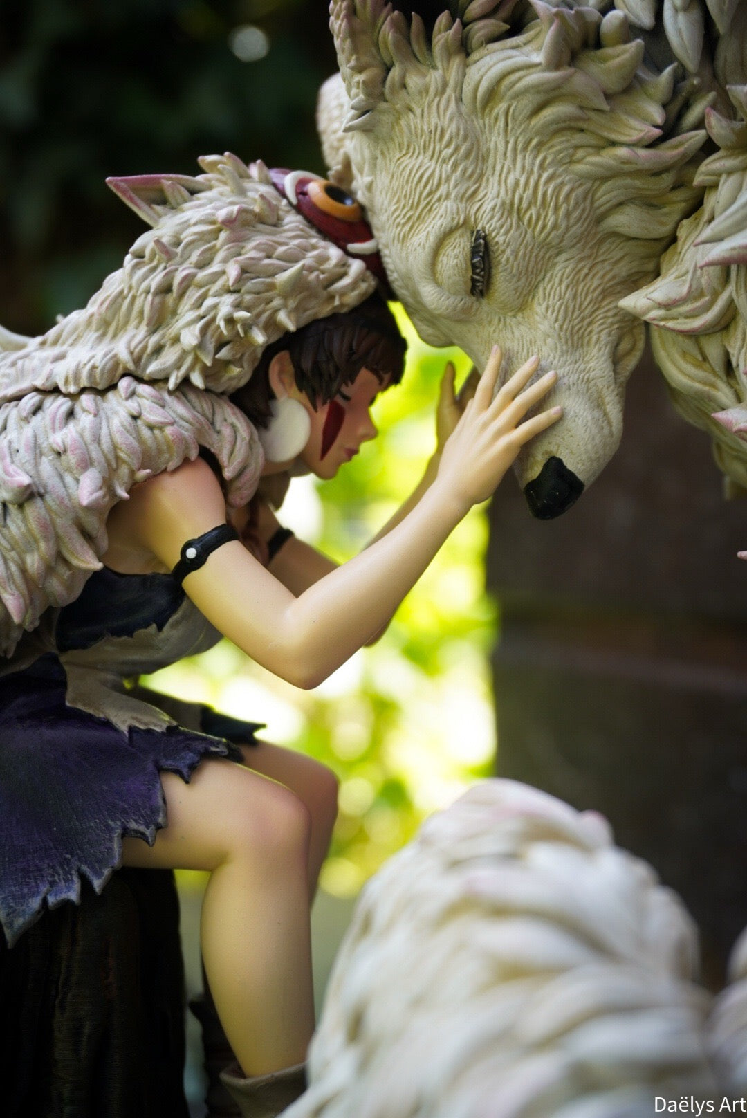 figurine Ghibli, figurine Princesse Mononoké, figurine San et Moro, figurine a peindre