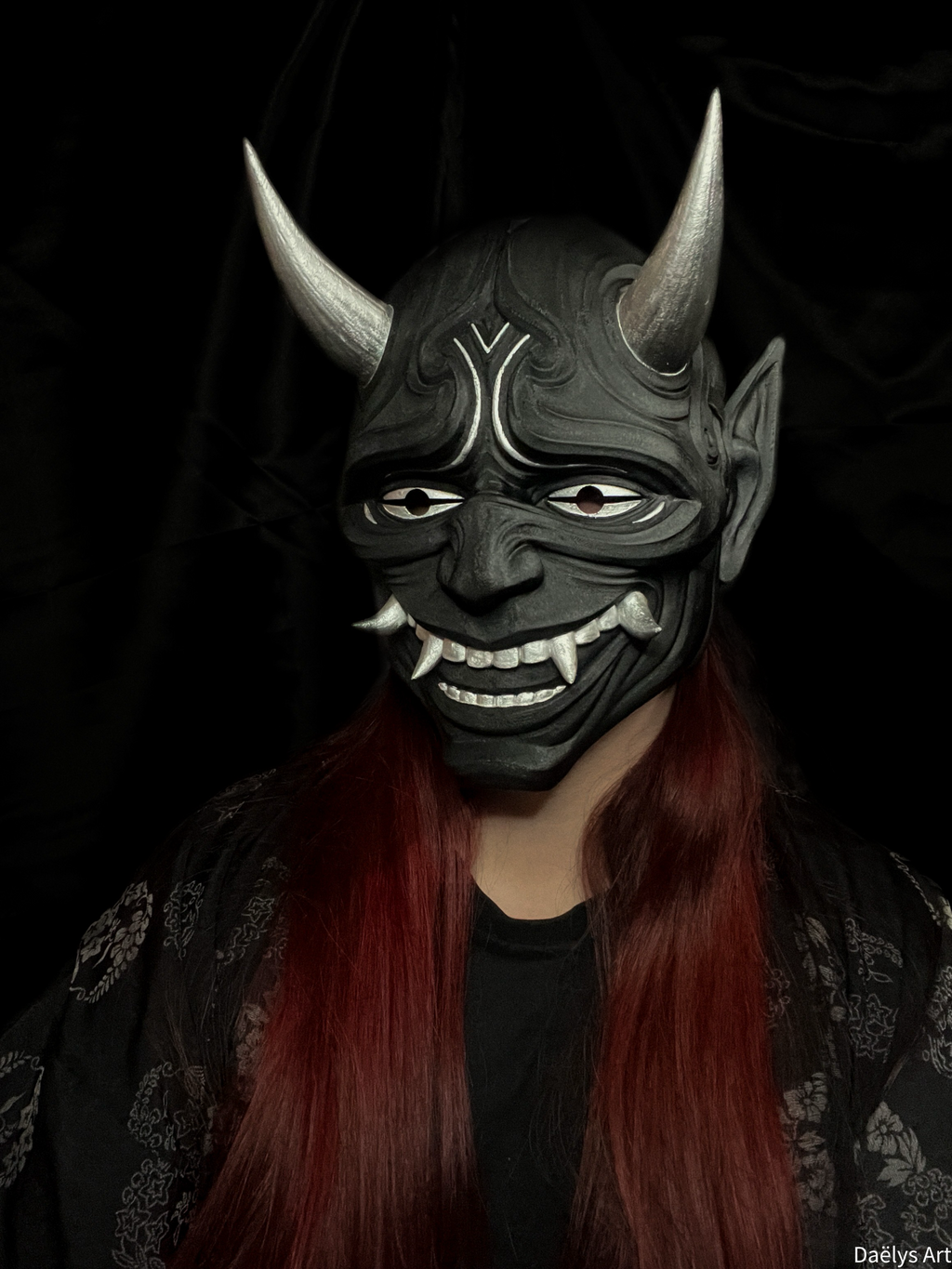 Masque oni, masque démon japonais, décoration japonaise, folklore japonais, japon traditionnel, Yokaï, Hannya, Daëlys Art
