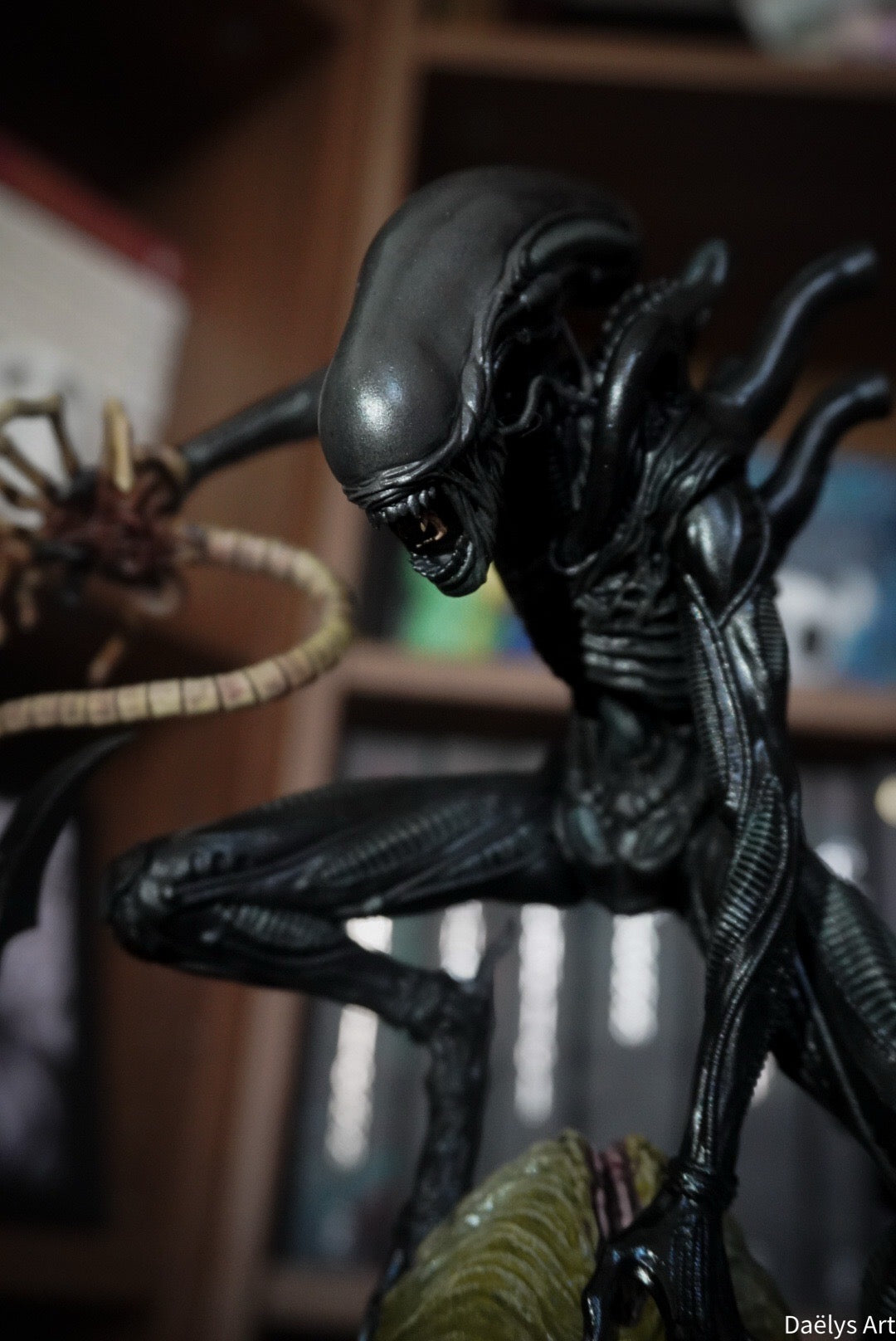 Figurine xenomorph, figurine Alien, figurine de collection, film d’horreur, facehugger