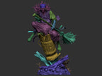 figurine a peindre, figurine baba yaga, sorciere, baba yaga, conte