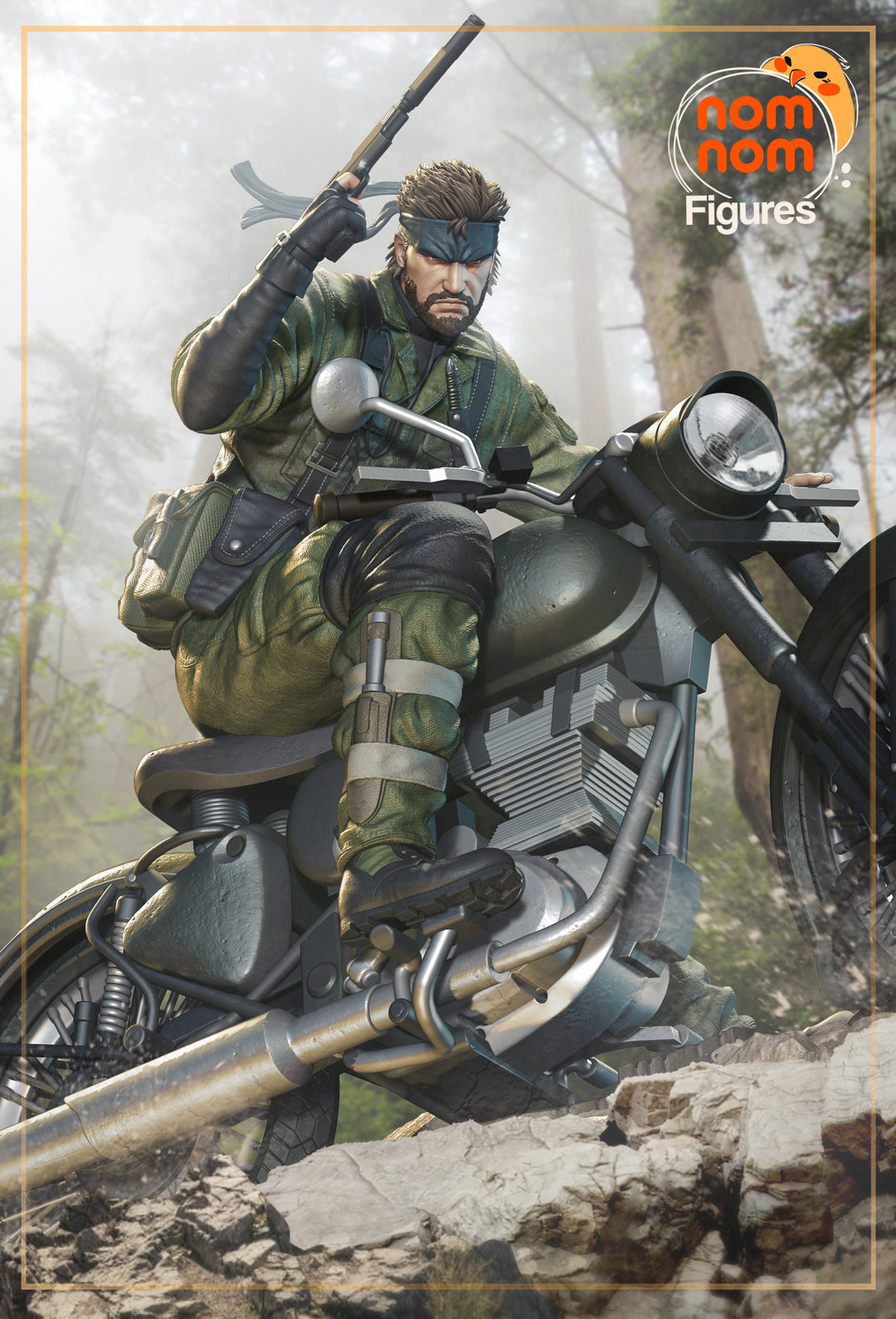 figurine metal gear solid, figurine naked snake, revolver ocelot, liquid snake, solid snake, solidus snake venom snake, the boss, figurine big boss, figurine a peindre