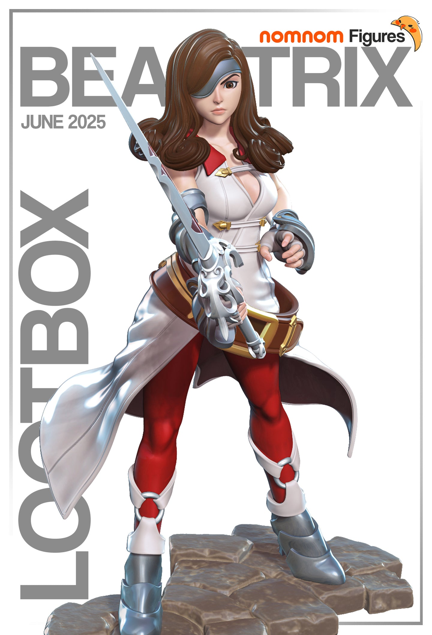 figurine final fantasy, final fantasy, FFIX, Beatrix FFIX, figurine a peindre
