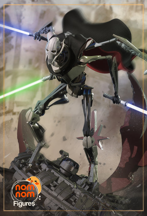 figurine star wars, grievous, star wars, figurine general grievous, figurine a peindre