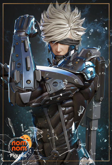 figurine raiden, figurine metal gear solid rising, metal gear solid 2, solid snake, naked snake