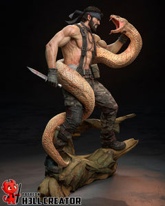 figurine metal gear solid, figurine naked snake, figurine solid snake, the boss, big boss, ocelot, liquid snake
