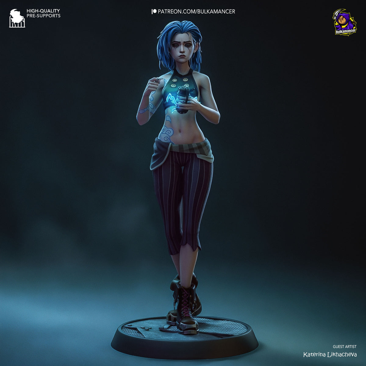 figurine Jinx, figurine arcane, figurine league of legends, figurine lol, figurine Vi, figurine a peindre