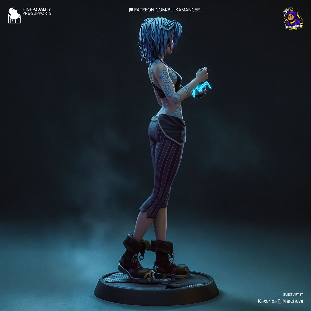figurine Jinx, figurine arcane, figurine league of legends, figurine lol, figurine Vi, figurine a peindre
