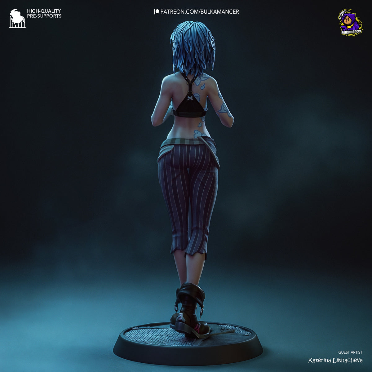 figurine Jinx, figurine arcane, figurine league of legends, figurine lol, figurine Vi, figurine a peindre