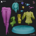 figurine Jinx, figurine arcane, figurine league of legends, figurine lol, figurine Vi, figurine a peindre