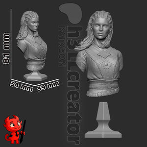Jaheira, figurine Jaheira, figurine Baldur's Gate, Baldur's Gate, figurine à peindre