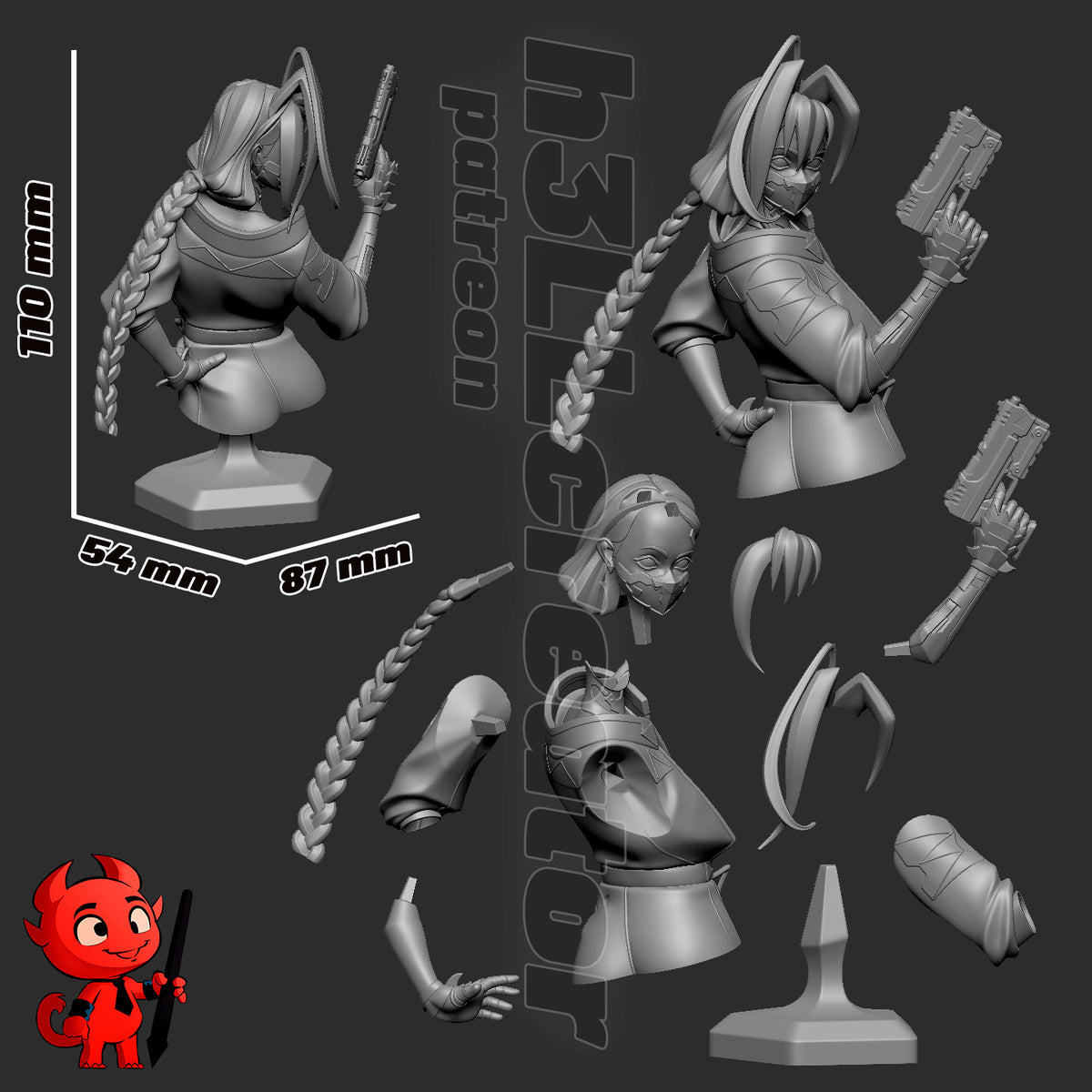 Figurine à peindre - Talia Yang - Cyberpunk