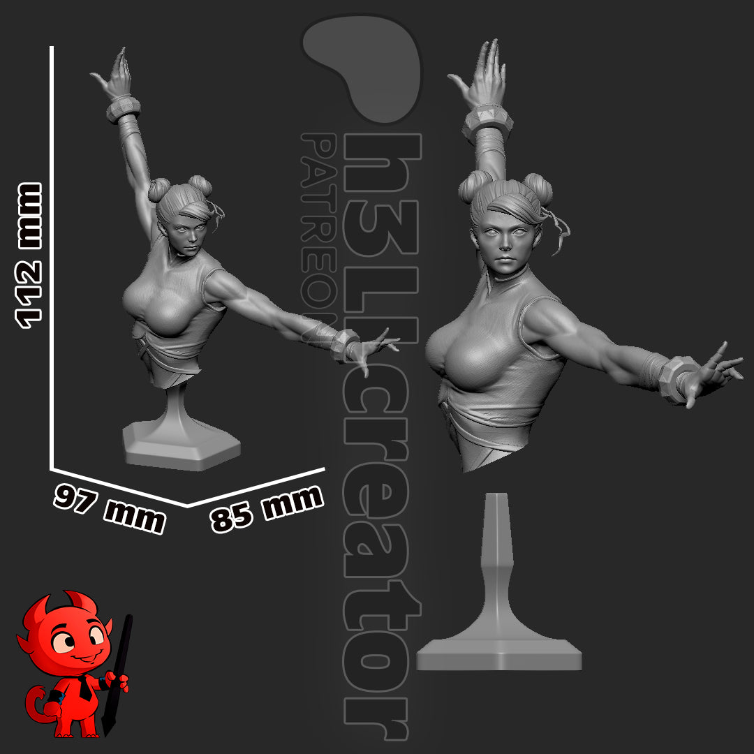figurine a peindre, figurine chun li, figurine street fighter