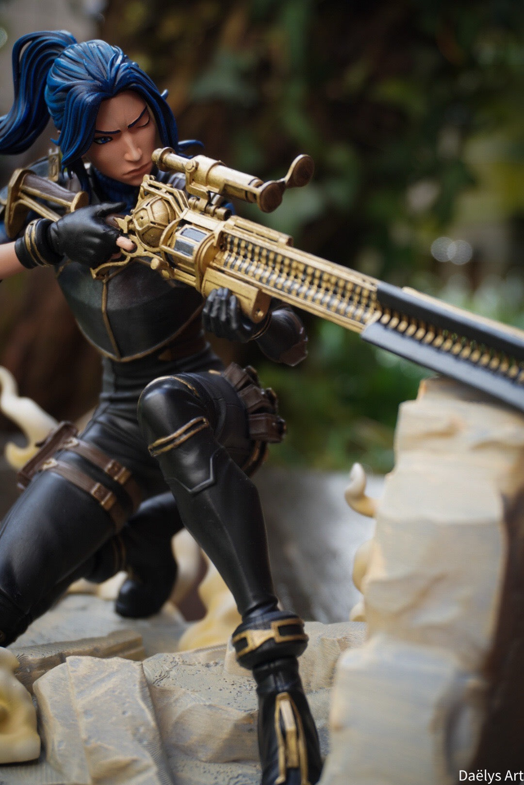 figurine caitlyn, figurine arcane, figurine a peindre, figurine en resine, jinx, vi