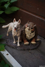 Figurine with or without paint - Scratchy and Owl Bear - Baldur's Gate 3