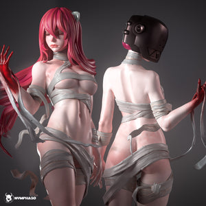 figurine a peindre, figurine elfen lied, figurine lucy