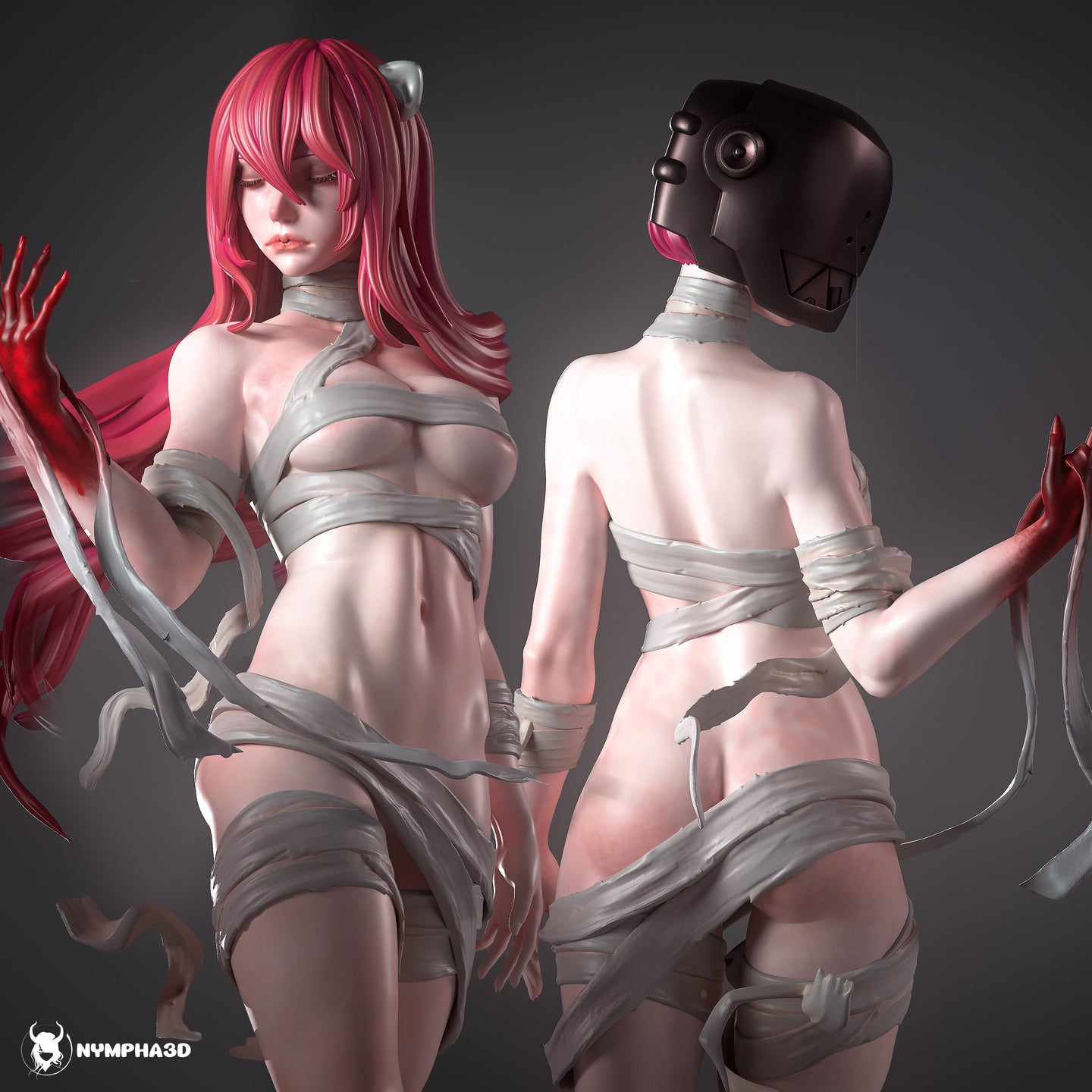figurine a peindre, figurine elfen lied, figurine lucy