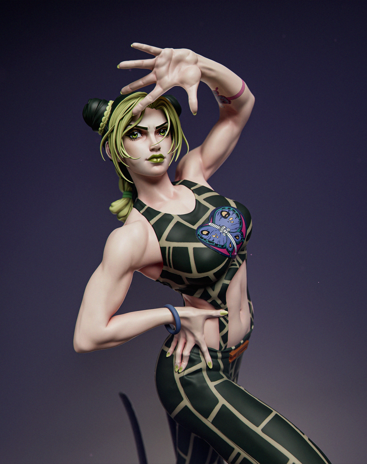 figurine jolyne, figurine jojo's bizarre adventure, jolyne kujo, figurine a peindre