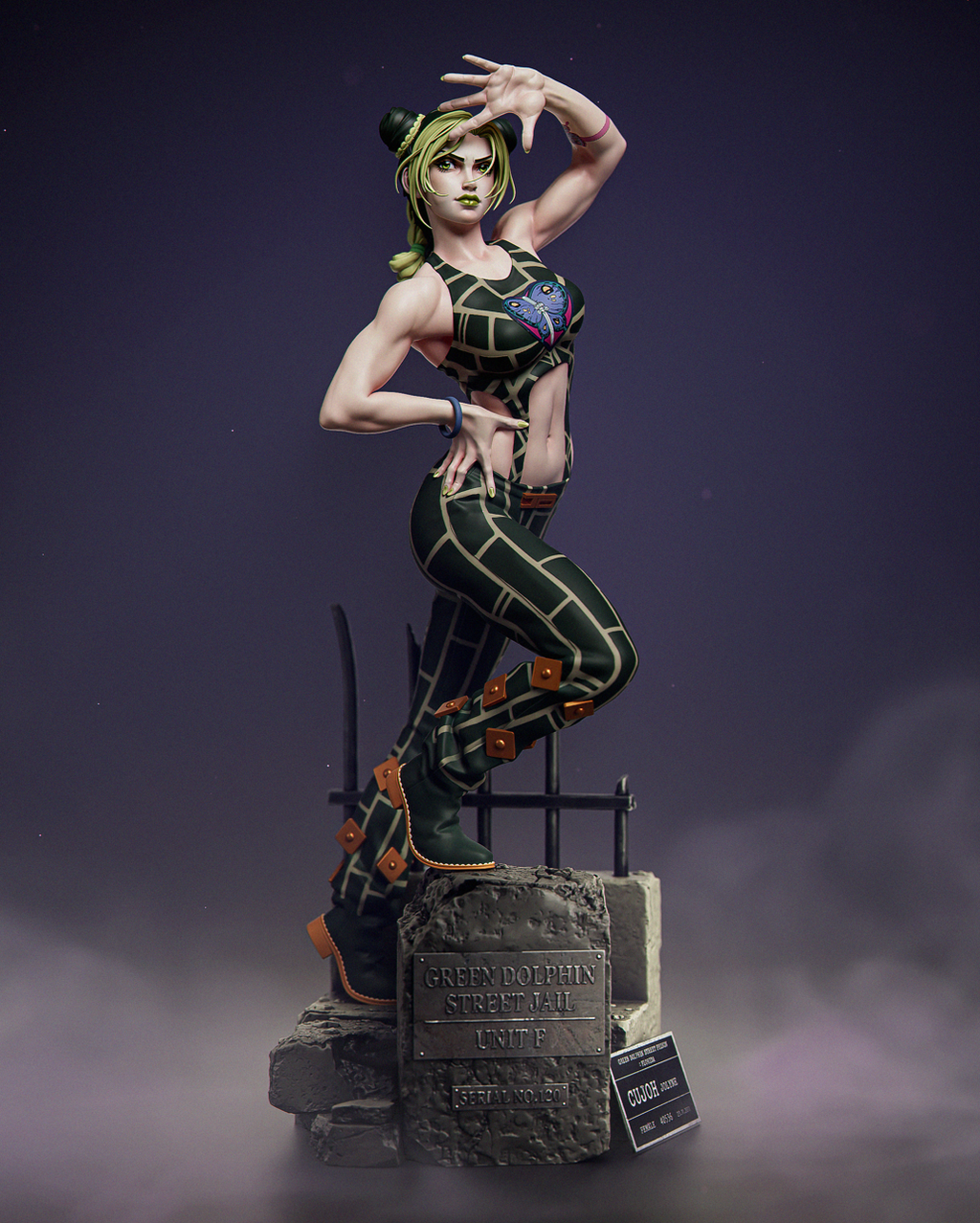 figurine jolyne, figurine jojo's bizarre adventure, jolyne kujo, figurine a peindre
