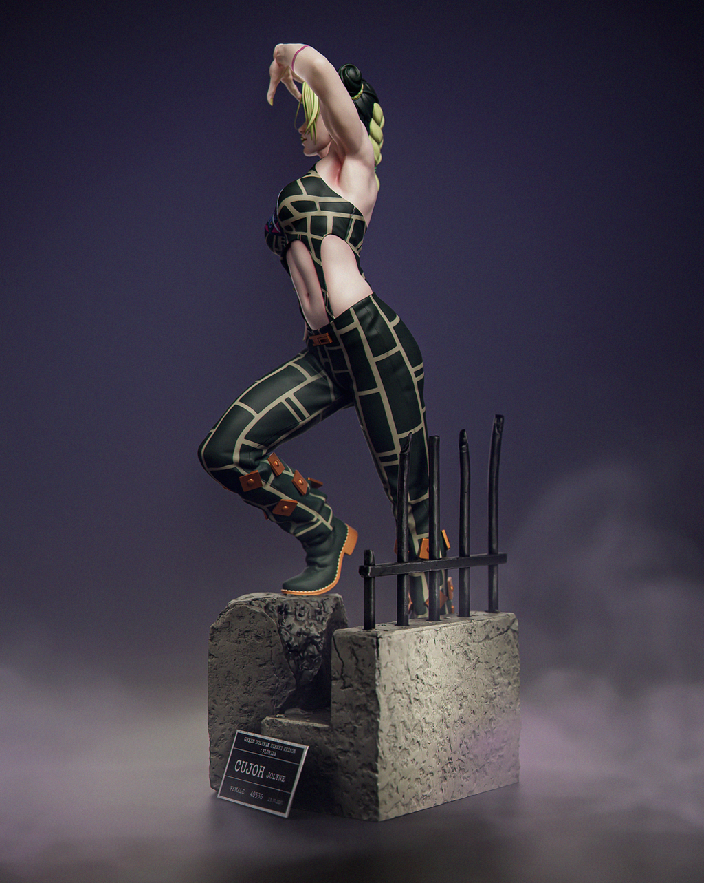 figurine jolyne, figurine jojo's bizarre adventure, jolyne kujo, figurine a peindre