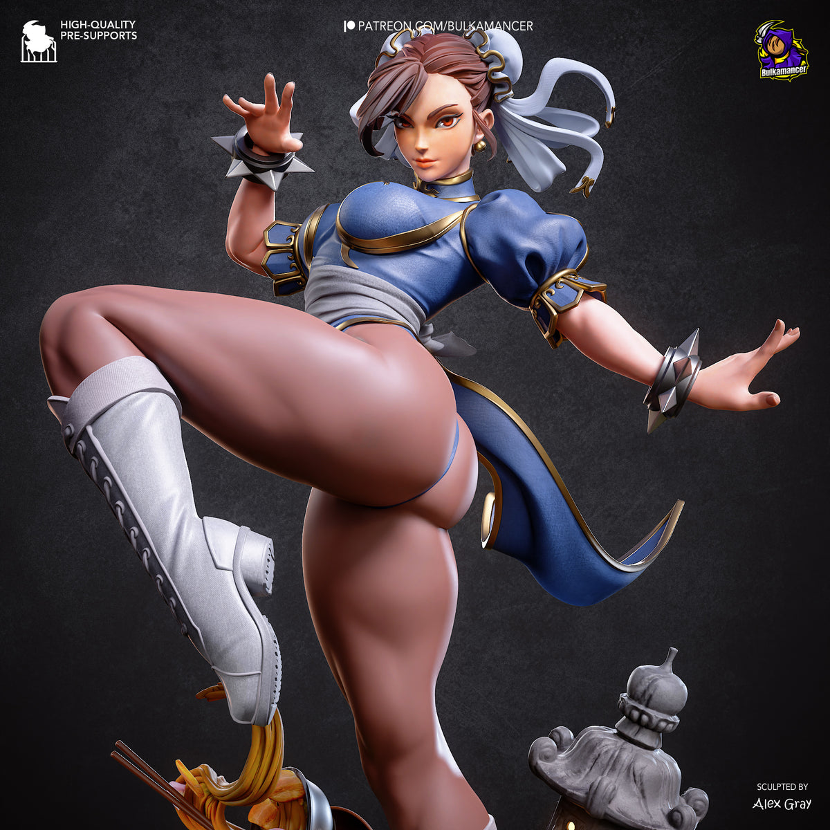figurine a peindre, figurine street fighter, figurine chun li
